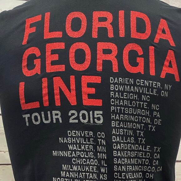 Florida Georgia Line 2015 Concert Tour Schedule Band Tee Country Music Small - Picture 5 of 6